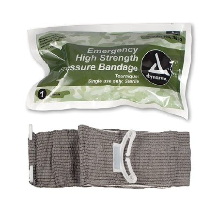 Dynarex Trauma Pressure Dressing 4 Inch Width Standard Compression Closure Bar Gray Sterile - 3683