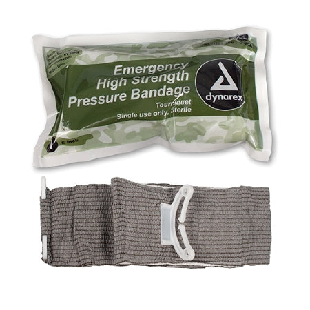 Dynarex Trauma Pressure Dressing 6 Inch Width Standard Compression Closure Bar Gray Sterile - 3684