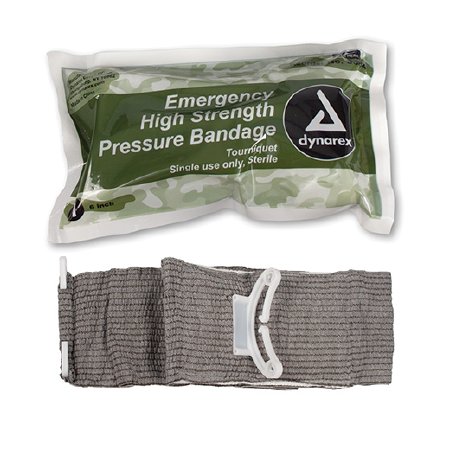 Dynarex - Trauma Pressure Dressing with Wrap 6 Inch Width Standard Compression Closure Bar Gray 6 X 7 Inch Pad Sterile - 3684