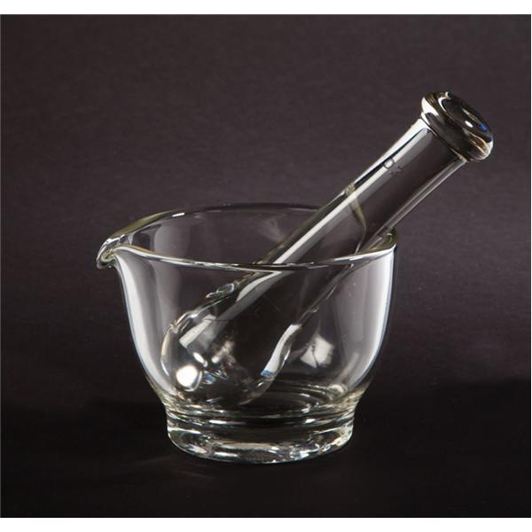 Health Care Logistics Mortar & Pestle Set Flint Glass 4Oz Ea - 3073