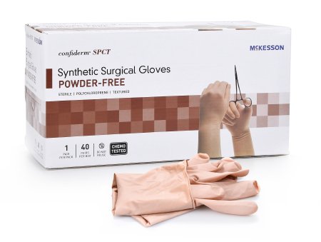 McKesson McKesson Confiderm SPCT Surgical Glove Size 6 Sterile Polychloroprene Standard Cuff Length Textured Fingertips Brown Chemo Tested - 14-96060