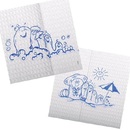 McKesson McKesson Procedure Towel 13 X 18 Inch Blue Cartoon Toes / White NonSterile - 78917489