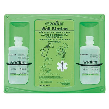 Honeywell Safety Products Eyewash Station Eyesaline Double Wall Mount 16 Oz. - 32-000465-0000