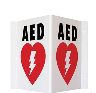 Accuform - Wall Sign First Aid Sign AED w/Symbol - TSP