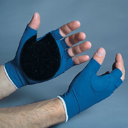 Ergotech Glove - Palm / Web - Impact Glove Half Finger Small Blue Left Hand - ER502LS-L-SML