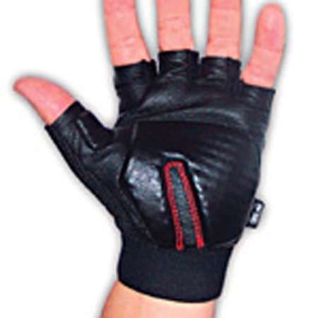 Impacto Carpal Tunnel Glove - Wrist Support Glove Style / Low Profile Elastic / Leather / Nylon Left or Right Hand Black Medium - ST8610-MED