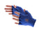 IMPACTO Glove Liner - Impact Glove Fingerless X-Small Blue Left Hand - 501-00L-XSM