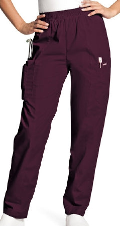 Landau Uniforms - Scrub Pants Cargo Medium Wine Female - 8501-RWP-MED