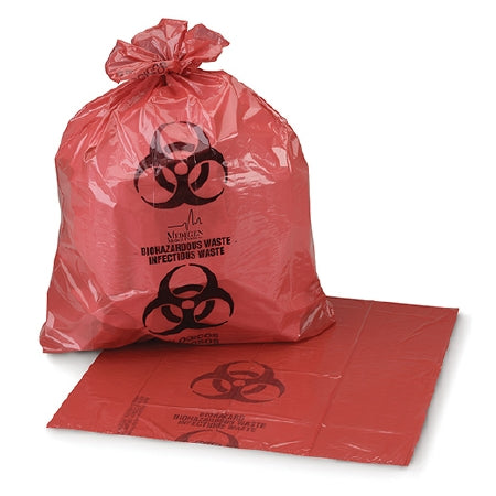 Medegen Medical Products LLC Biohazard Bag 30 - 32 Gallon Red 31 X 41 Inch - 47-71