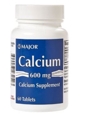 Major Pharmaceuticals Major Joint Health Supplement Calcium Carbonate 600 mg Strength Tablet 60 per Bottle - 904323252