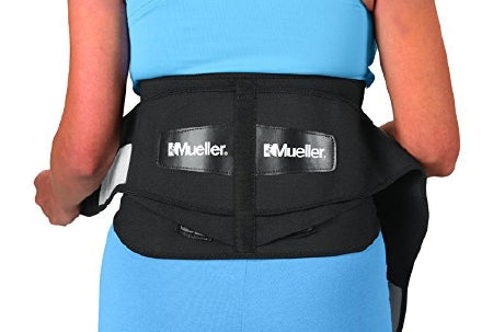Mueller Sports Medicine Mueller Lumbar Back Brace with Removable Pad Back Brace Regular Front Closure 28 to 50 Inch - 255