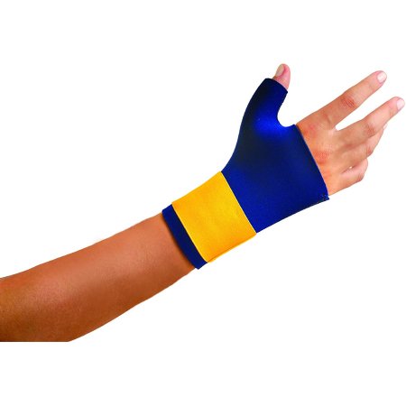 Classic - Wrist / Thumb Support Neoprene / Nylon Left or Right Hand Navy Blue / Yellow Medium - 400-013