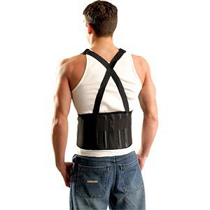 Classic Mustang - Worker Back Support with Suspenders Medium Hook and Loop Front Closure 33 to 37 Inch Waist Circumference 8-1/4 Inch Height Adult - 611-063