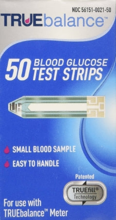 Nipro Diagnostics TRUEbalance Blood Glucose Test Strip Truebalance 1Î¼L Small Blood Sample Patented Beveled Tip - H3H01-81