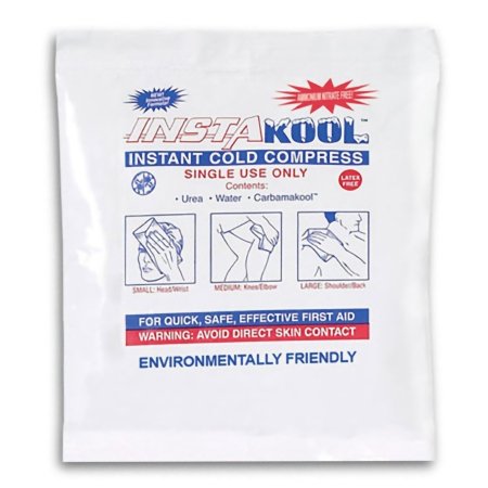 InstaKool - Instant Cold Pack General Purpose Small 5 X 6 Inch Plastic / Urea / Water / CarbamaKool Disposable - TKINST4680