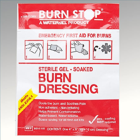Water Jel Bunn Stop Burn Dressing 4 X 4 Inch Square Sterile - BSBD16-100.00.000