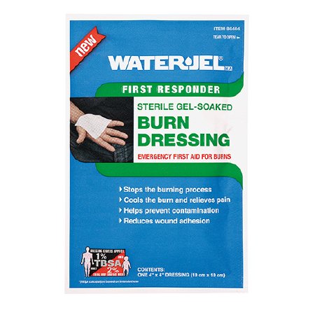 Water Jel Water-Jel First Responder Burn Dressing 4 X 4 Inch Square Sterile - B0404-60