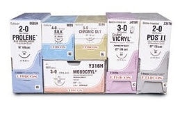 J & J Healthcare Systems Coated Vicryl Suture with Needle Absorbable Coated Violet Suture Braided Polyglactin 910 Size 1 27 Inch Suture 1-Needle 26 mm Length 1/2 Circle Taper Point Needle - J335H