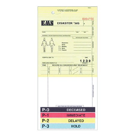 EMS Associates Mettag Triage Tag For Emergency Sites Beige - 9201