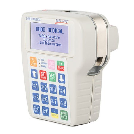Curlin 6000 - Ambulatory Infusion Pump 2 Alkaline C Batteries, AC, External Rechargeable Battery Pack Curvilinear Peristaltic NonWireless 1 mL to 9.99 mL Volume 0.1 to 400 mL/hr, increments of 0.1 mL/hr Graphic LCD, 4 lines/16 characters - 360-1400PE