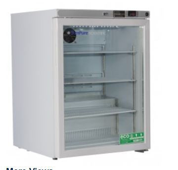 Tempure Scientific LLC Tempure Scientific Undercounter Refrigerator Vaccine 5.2 cu.ft. 1 Swing Glass Door Automatic Defrost - VCFR-5.2-G-HC