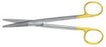 Miltex Padgett Facelift Scissors Rees 7-3/4 Inch Length OR Grade Stainless Steel (German) / Tungsten Carbide NonSterile Finger Ring Handle Curved Blade - P6564