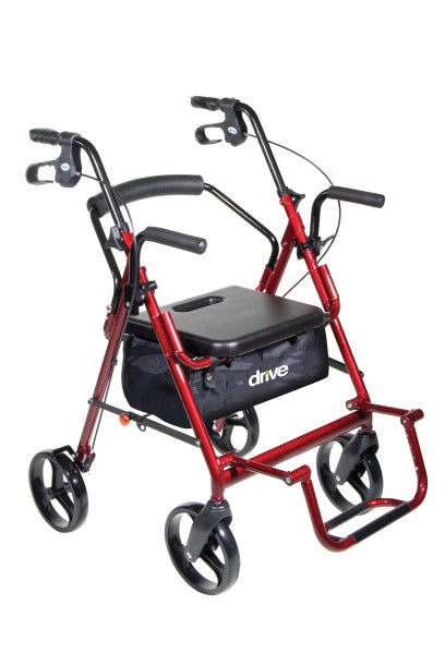 Drive Medical Duet Rollator/Transport Chair, 8" Casters