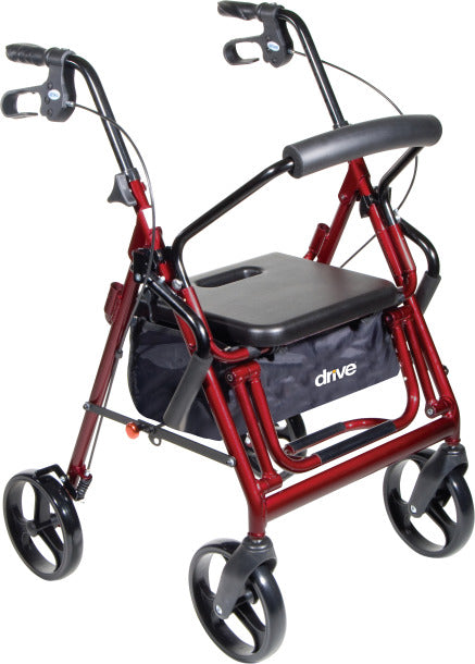 Drive Medical Duet Rollator/Transport Chair, 8" Casters