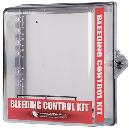 North American Rescue - Public Access Bleeding Control Clear Wall Case 16 X 16 X 8 Inch - ZZ-0714