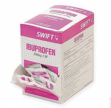 Honeywell Safety Products Pain Relief Swift 200 Mg Strength Ibuprofen Tablet 125 Per Box - 166183