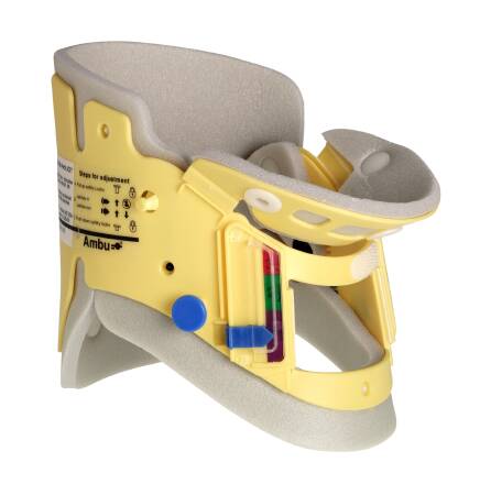 Ambu Mini Perfit ACE - Extrication Cervical Collar with Headwedge Preformed Pediatric One Size Fits Most One-Piece / Trachea Opening Adjustable Height Adjustable Neck Circumference - 000281161