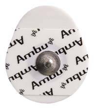 Ambu White Senor - ECG Snap Electrode Monitoring Radiolucent Foam Backing 3 per Pack - WS-00-S/3