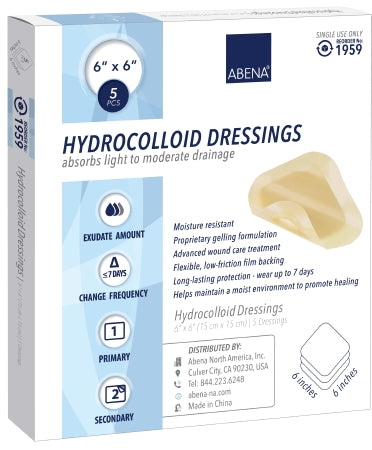Abena North America Abena Hydrocolloid Dressing 6 X 6 Inch Square Sterile - 1959