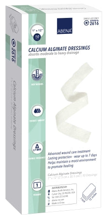 Abena North America Abena Calcium Alginate Dressing 1 X 12 Inch Rope Calcium Alginate Sterile - 2616