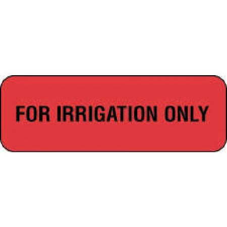 Precision Dynamics Pre-Printed Label Laboratory Use FOR IRRIGATION ONLY Fluorescent Red 1/2 X 1-1/2 Inch - 59705962
