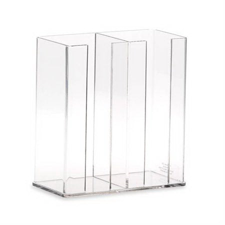 Market Lab - Media Plate Holder Rack 4 X 8 X 9 Inch Clear Acrylic 2 Place Capacity - 7121