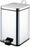 Grafco - Trash Can 21 Quart Square Silver Stainless Steel Step On - 8359