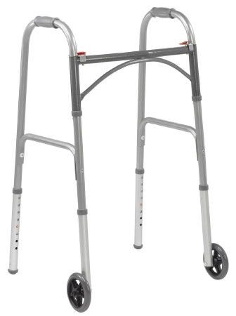 Drive Medical Walker Steel Frame 350 lbs. Weight Capacity 32 to 39 Inch Height - 10245CE-4