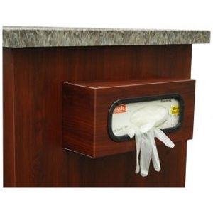 Harloff - Glove Box Holder Cart Mounted Cherry Mahogany Finish Aluminum - WV-2362-CM