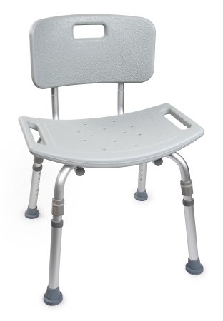 McKesson McKesson Bath Bench Fixed Handle Aluminum Frame Removable Back 15-1/2 to 19-1/2 Inch Height - 146-RTL12202KDR