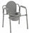 McKesson McKesson Folding Commode Chair Fixed Arm Steel Frame Back Bar 15-1/2 to 21-3/4 Inch Height - 146-11148N-4