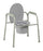 McKesson McKesson Commode Chair Fixed Arm Steel Frame Back Bar 16 to 21-3/4 Inch Height - 146-11105N-4