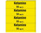 Shamrock - Drug Label Anesthesia Label Ketamine / 50 mg/mL Yellow 1/2 X 1 Inch - SA-2008-PK