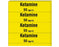Shamrock Scientific Shamrock Pre-Printed Label Anesthesia Label Ketamine / 50 mg/mL Yellow 1/2 X 2 Inch - SA-2008-PK