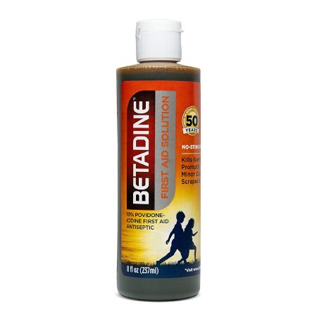 Emerson Healthcare Betadine Prep Solution 8 oz. Bottle 10% Povidone-Iodine - 67618015009