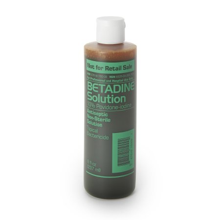 Betadine - Skin Prep Solution 8 oz. Bottle 10% Strength Povidone-Iodine NonSterile - 67618015009