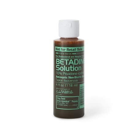 Betadine - Skin Prep Solution 4 oz. Bottle 10% Strength Povidone-Iodine NonSterile - 67618015004