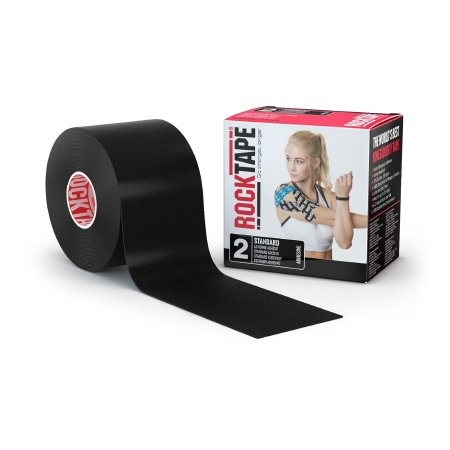 Rock Tape - Kinesiology Tape Water Resistant Cotton / Nylon 2 Inch X 5 Yard Black NonSterile - 081678614