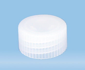 Sarstedt Screw Cap 13 mm dia., Natural For S-Monovette and 13 X 92 mm False Bottom Tube - 65.728