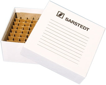Sarstedt - Cryo Storage Box 2-3/16 X 5-5/16 X 5-5/16 Inch White Laminated Cardboard 25 Slide Capacity - 95.064.982
